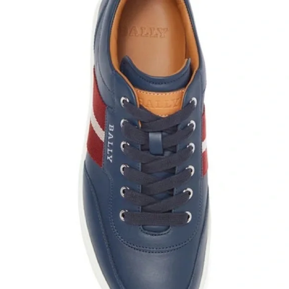 Bally Men Oriano Men'sBlue Atlantic Leather Sneaker